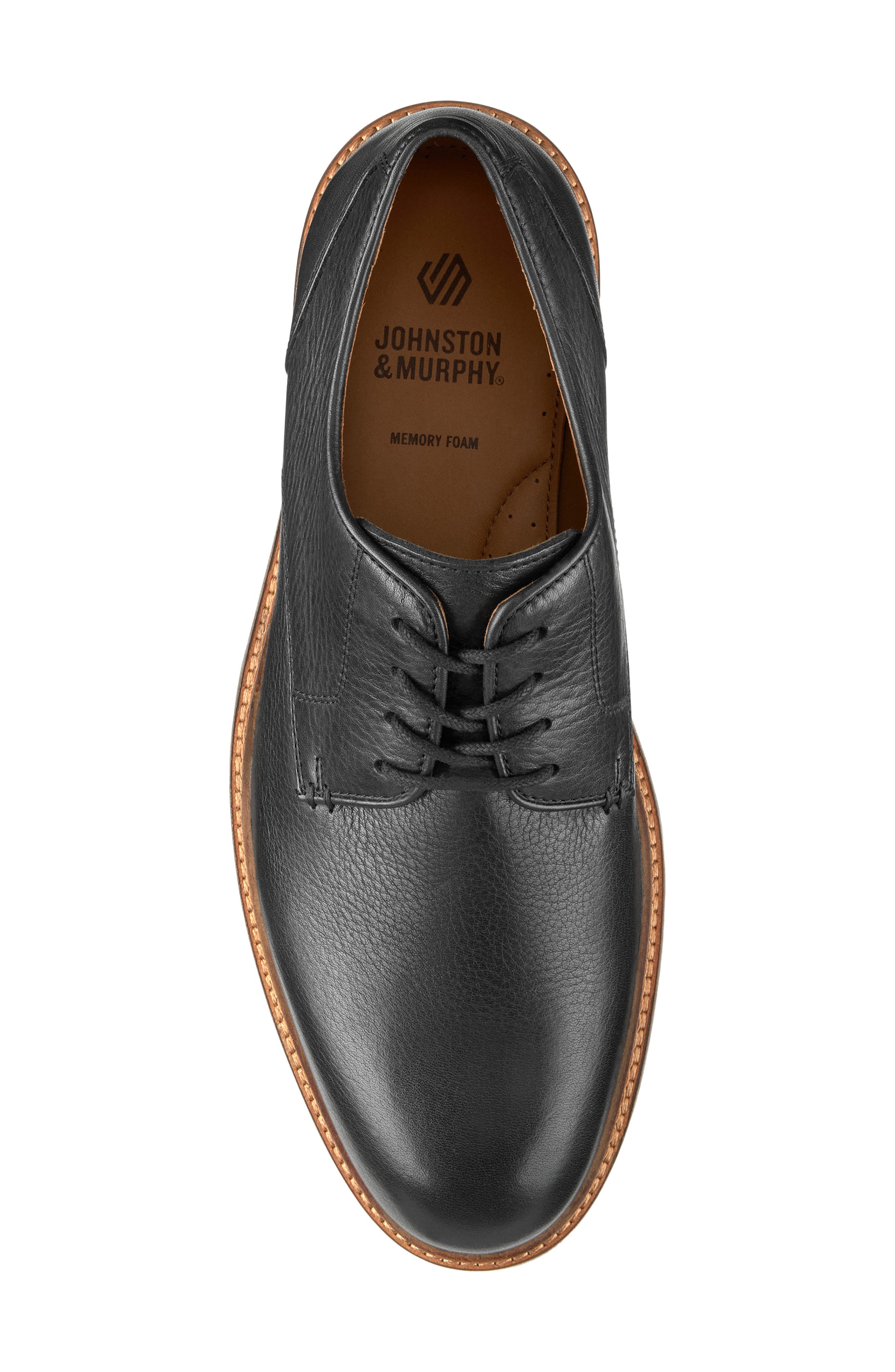 Calder Plain Toe Derby, Alternate, color, BLACK FULL GRAIN