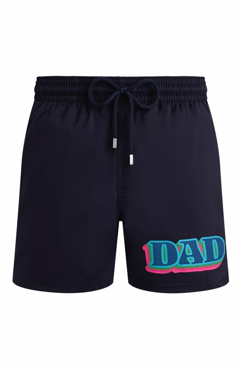 Vilebrequin Men's Dad and Son Stretch Short Swim Shorts, Alternate, color, Bleu Marine