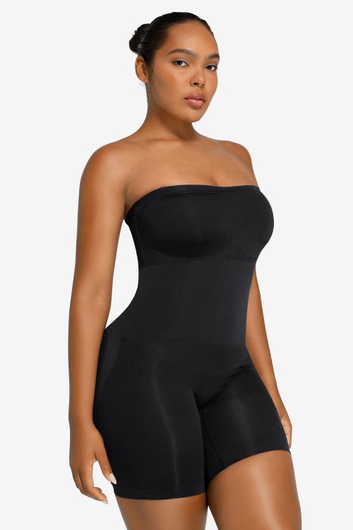 Shapellx Seamless Sculpt Strapless Bodysuit In Standard Black