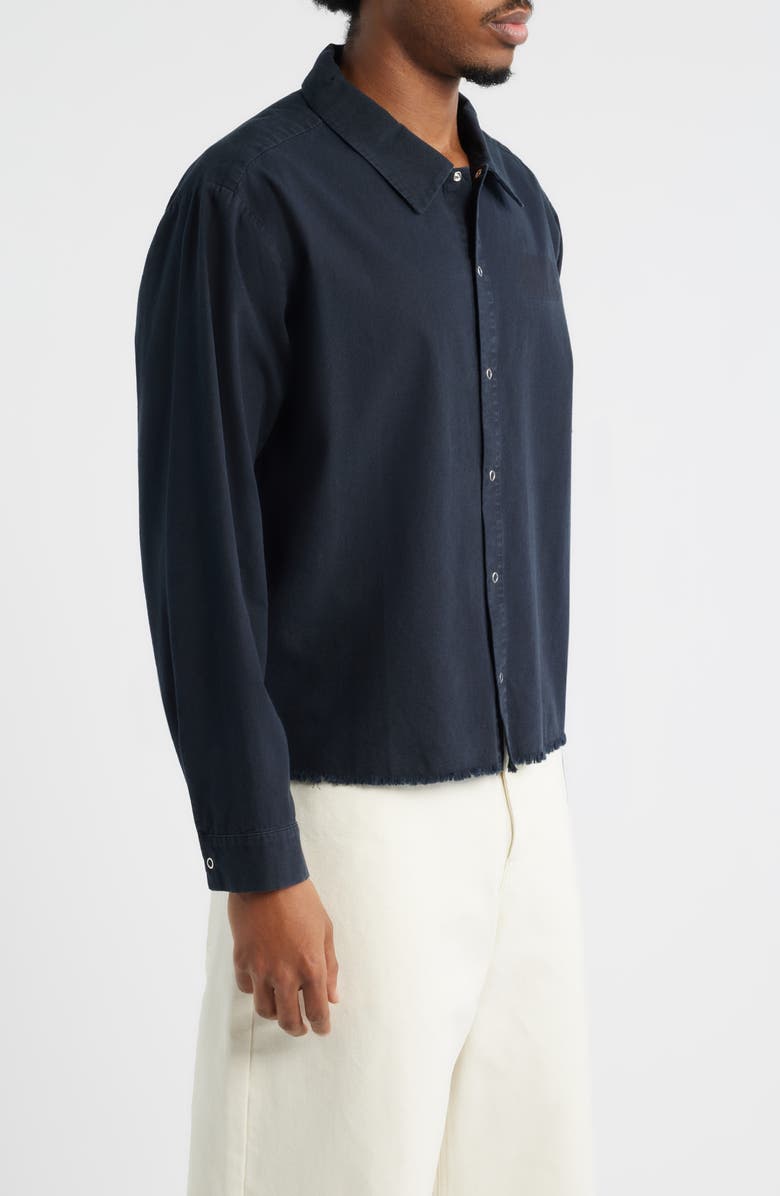 Elwood Keyhole Snap-Up Shirt, Alternate, color, Ink