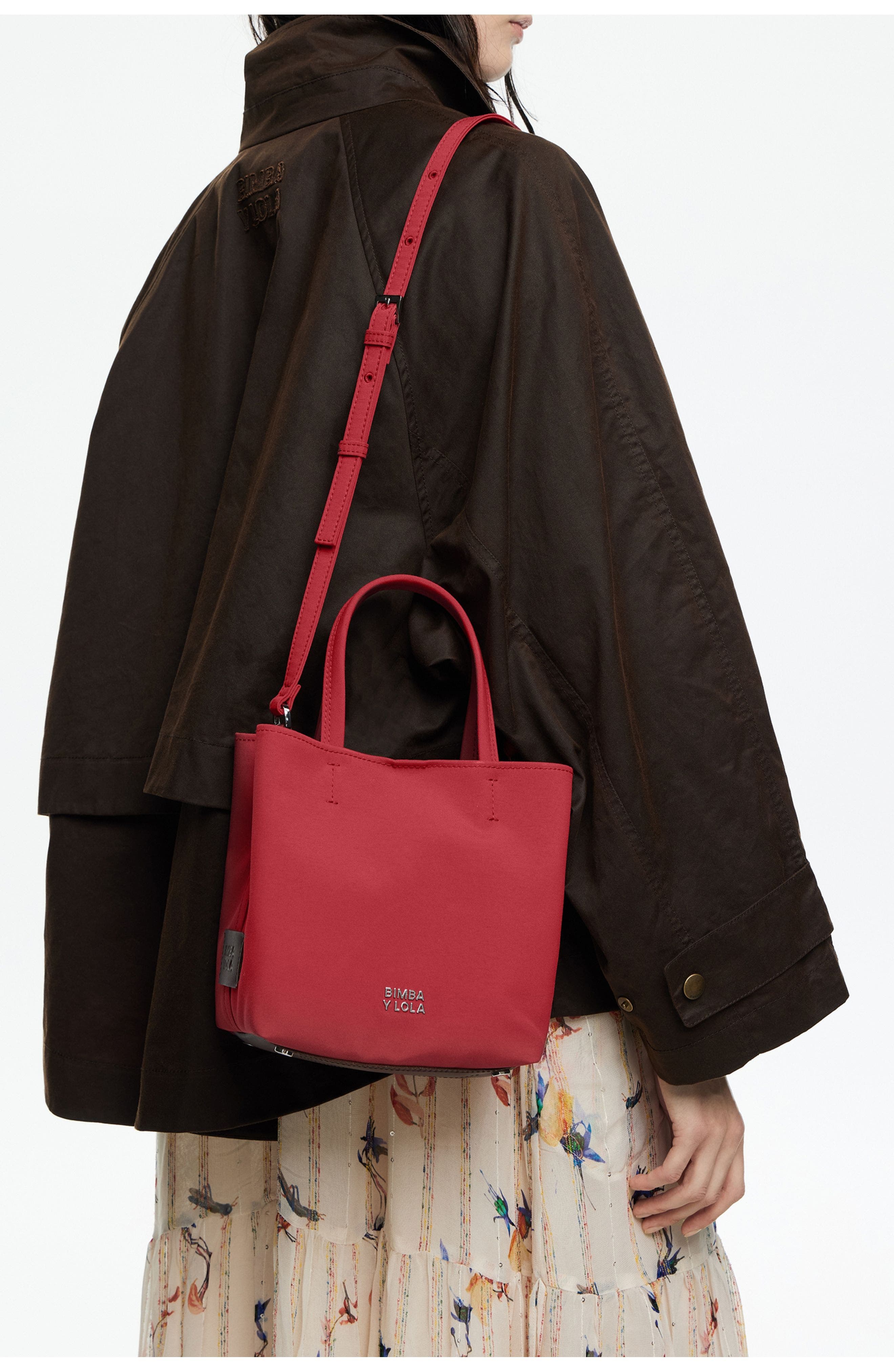 Bimba y Lola Small Nylon Chihuahua Bag, Alternate, color, Dark Red