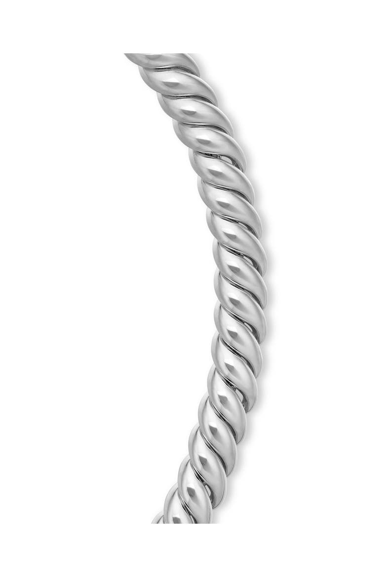 Sculpted Cable Necklace in Sterling Silver, Alternate, color, STERLING SILVER