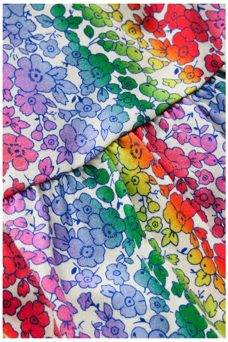 Kids' Bow Back Jersey Dress, Alternate, color, RAINBOW OMBRE FLOWERBED