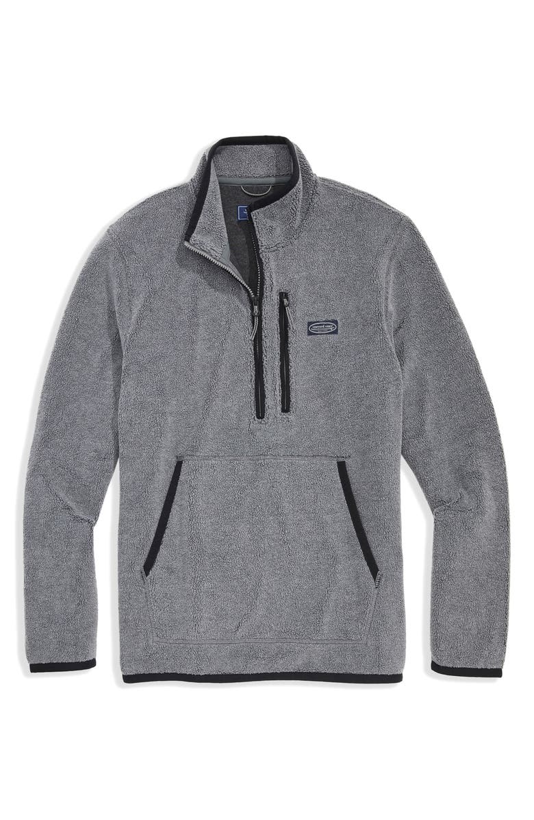 vineyard vines Bonfire Fleece Quarter Zip, Alternate, color, Gray Harbor