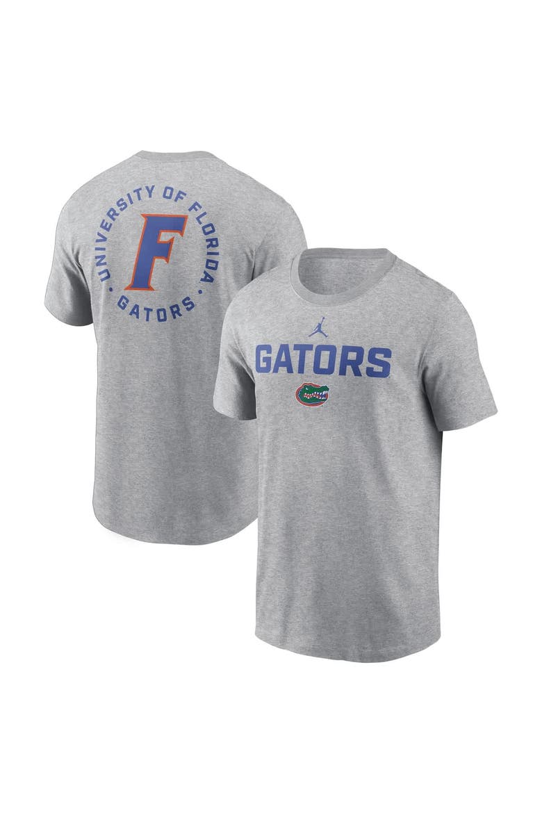Men's Jordan Brand Heather Gray Florida Gators Campus 2-Hit T-Shirt, Alternate, color, Heather Gray
