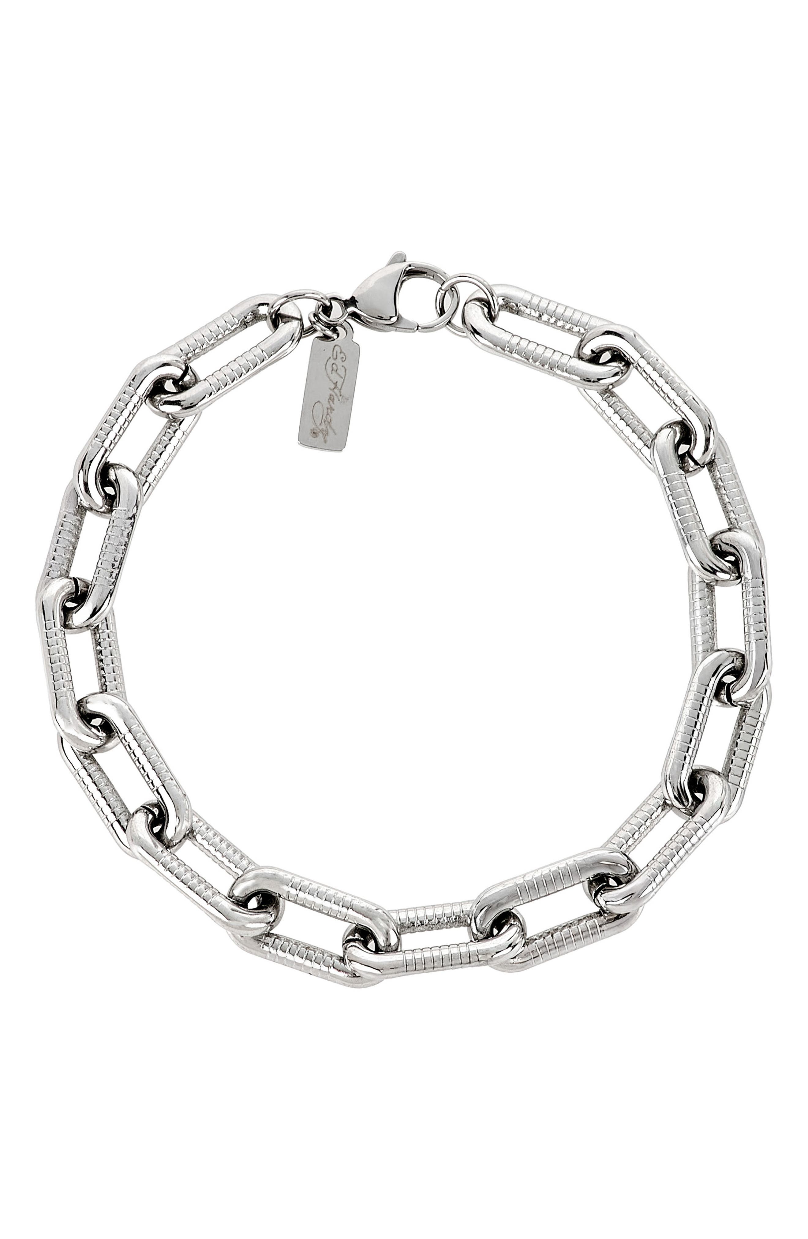 Men's Rectangle Link Bracelet