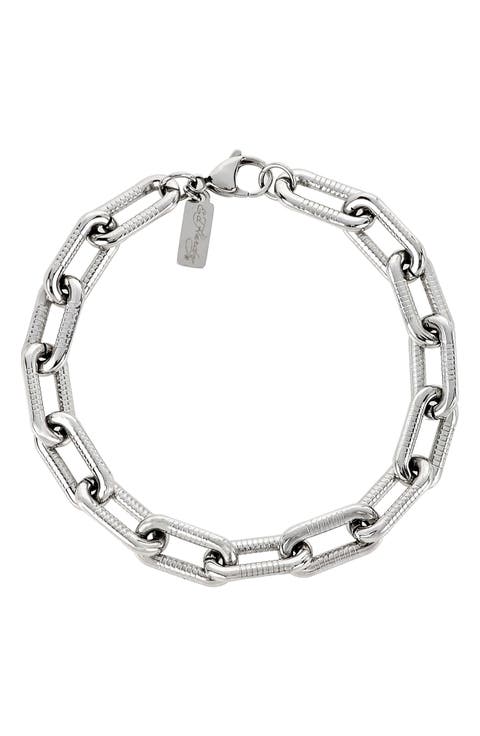 Men's Rectangle Link Bracelet