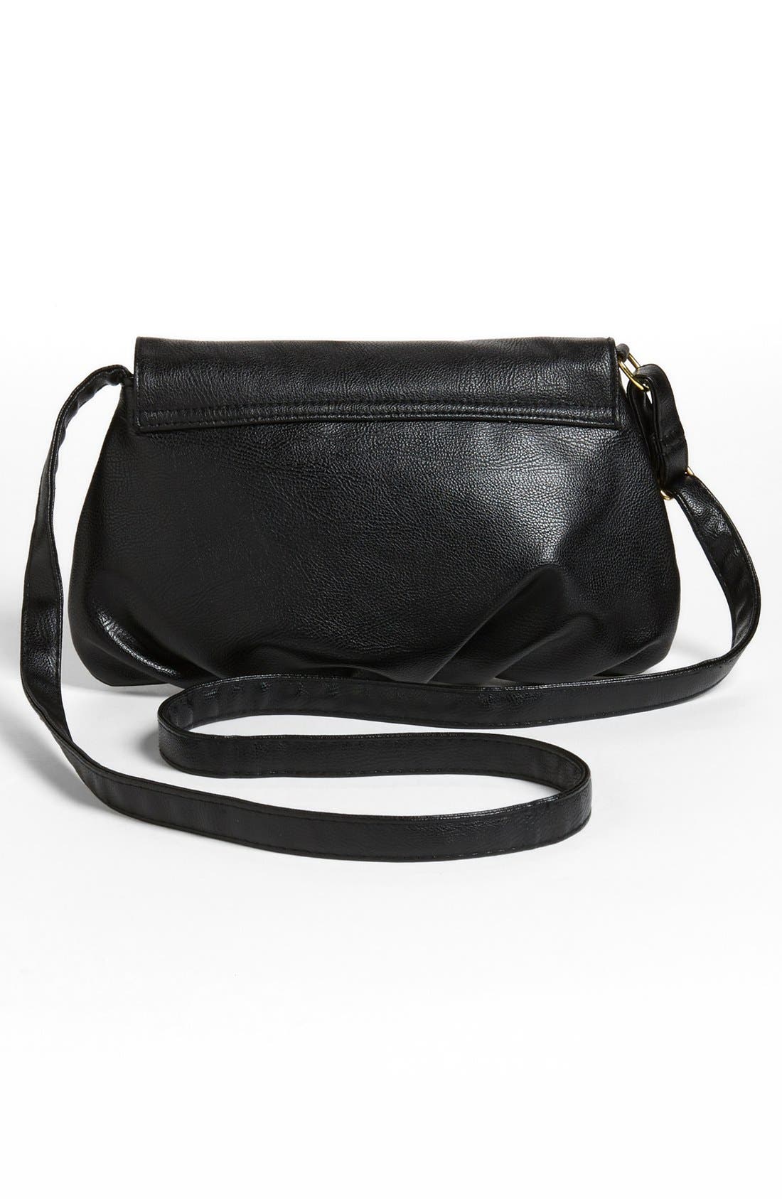 OMG Faux Leather Crossbody Bag, Alternate, color, BLACK