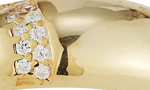 Chloe & Madison Chloe And Madison 14k Gold Plated Sterling Silver Dome Ring In Gold