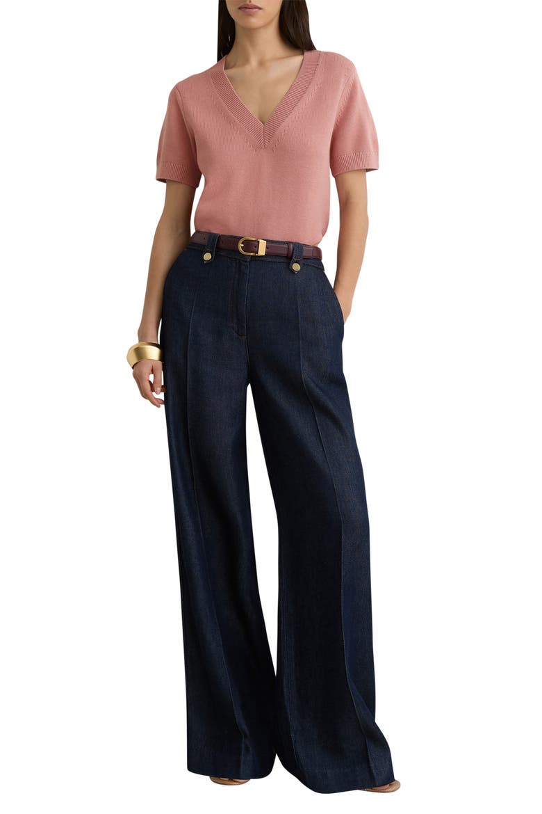 Valerie Cotton & Wool Sweater, Alternate, color, PINK