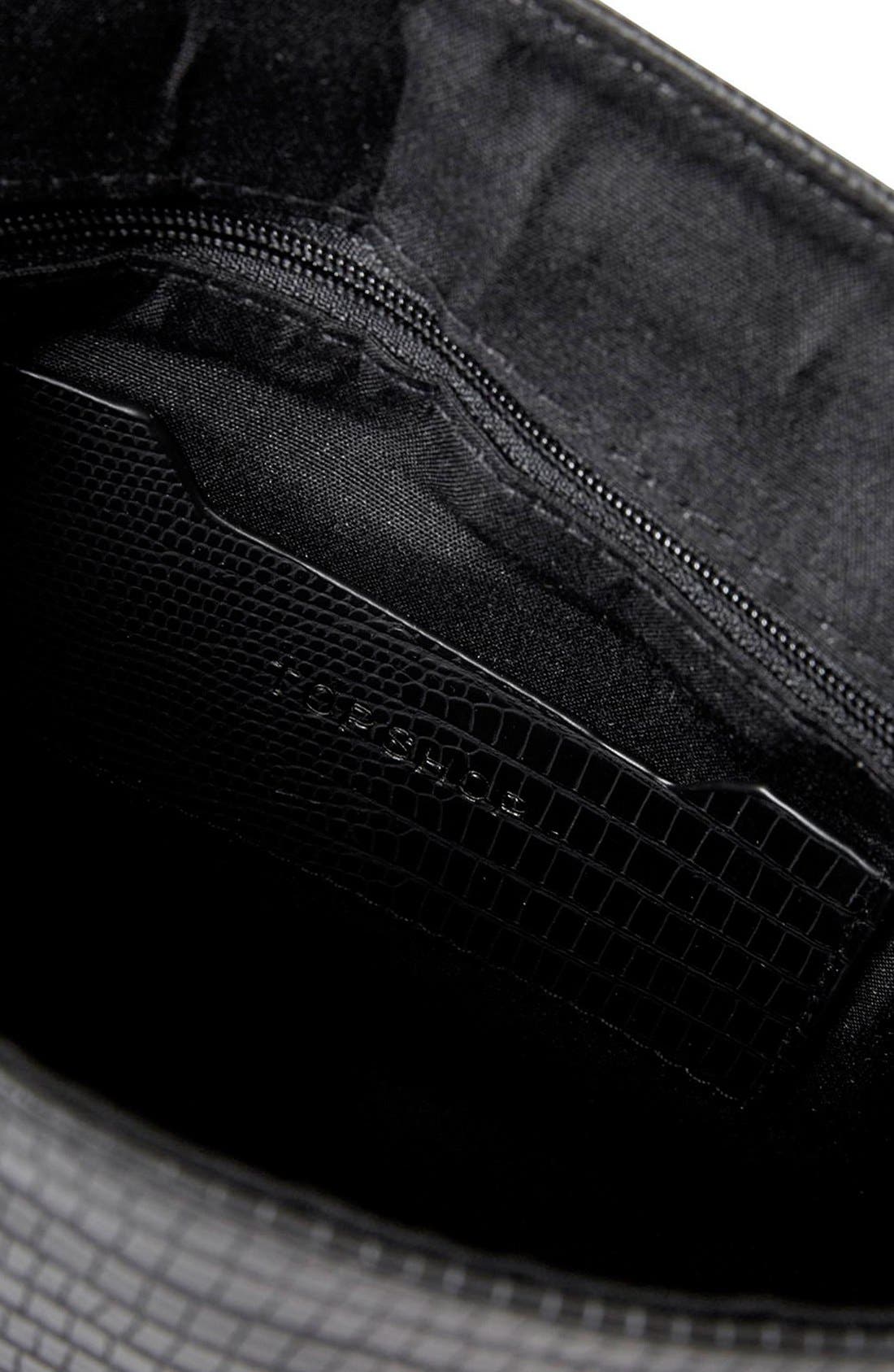 Topshop 'Vintage Cable' Clutch, Alternate, color, 