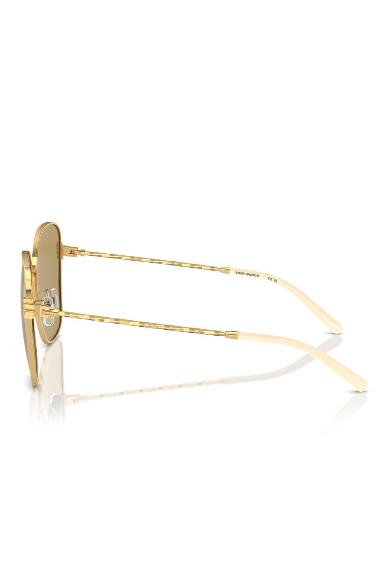 57mm Square Sunglasses, Alternate, color, GOLD