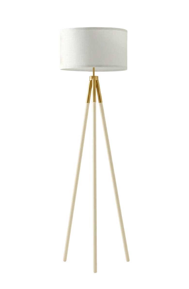 Brightech Levi 61" Modern LED Floor Lamp with Gold Accent, Bulb Included, Main, color, Cream With Gold Accents