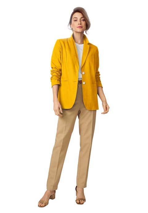 アウターその他 ETRO Woman Blazer Yellow Cream WRCA000999TJEB8 W3789 Double-breasted slim fit blazer, Yellow - Sisley