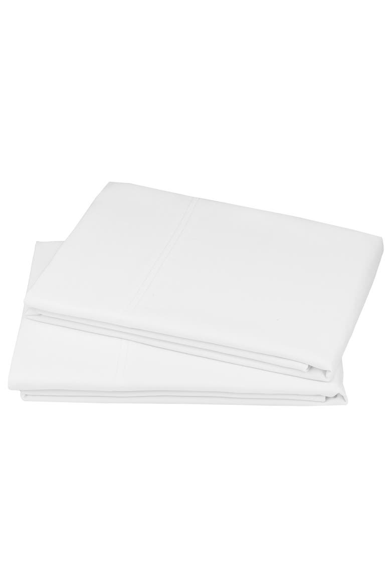 Set of 2 Pillowcases - Hotel Luxe 800 Thread Count 100% Cotton Sateen, Main, color, Bright White