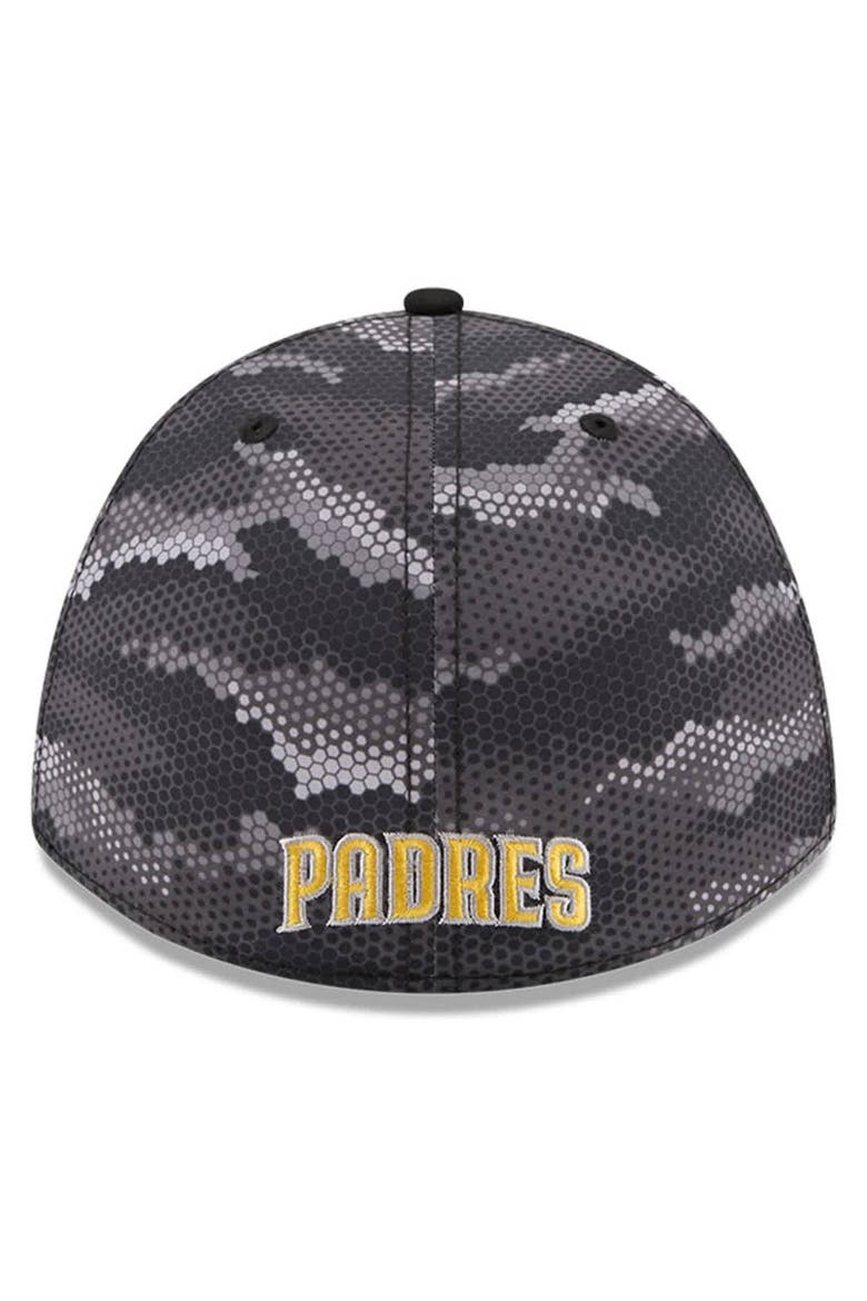 Men's New Era Black San Diego Padres Camo 39THIRTY A-Frame Flex Hat, Alternate, color, Black