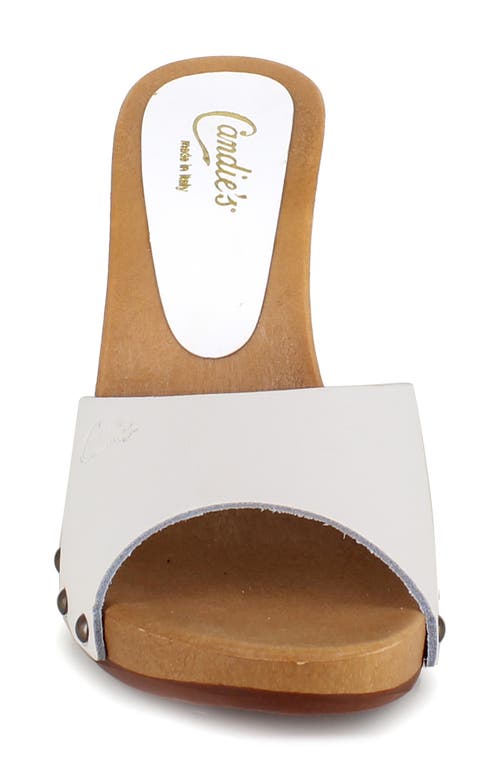 Candies Candie's Antonella Platform Sandal In White Leather