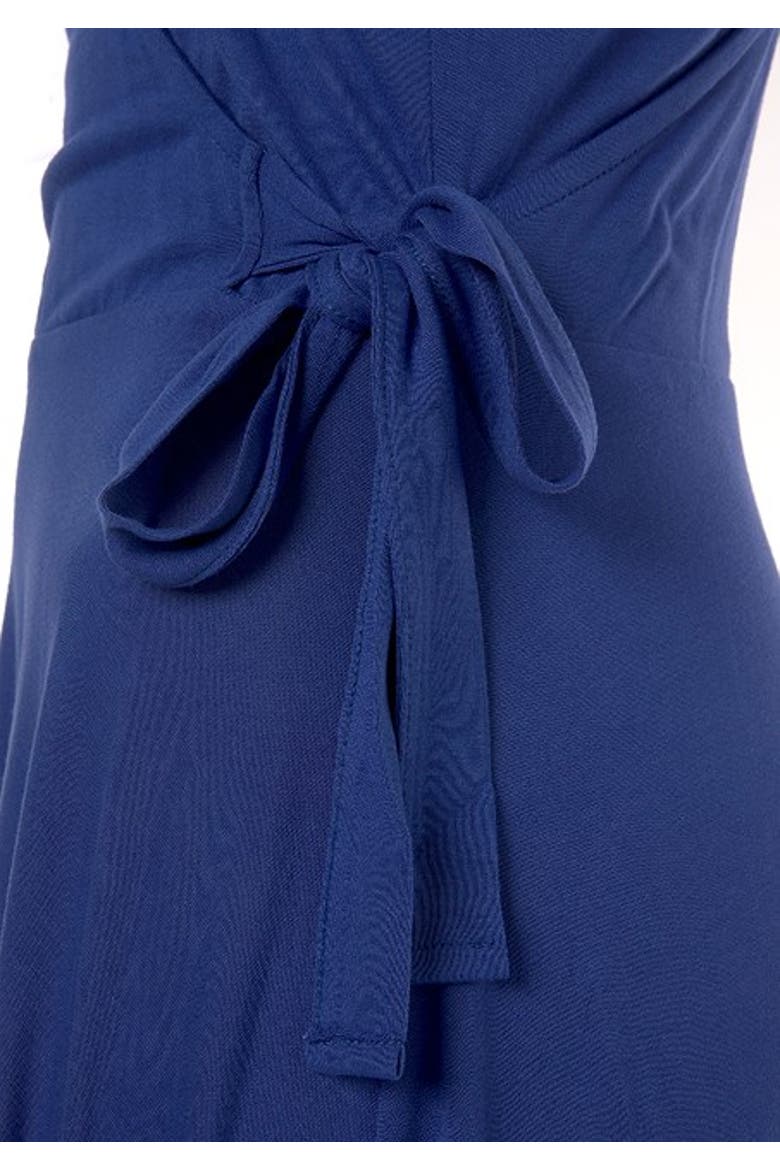 Women's Sleeveless Wrap Look Dress, Alternate, color, blue