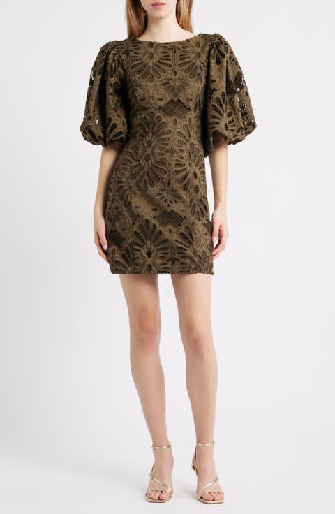 Kesia Floral Embroidered Paisley Minidress