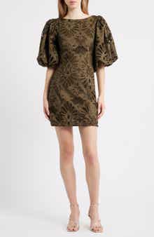 CIEBON Kesia Floral Embroidered Paisley Minidress