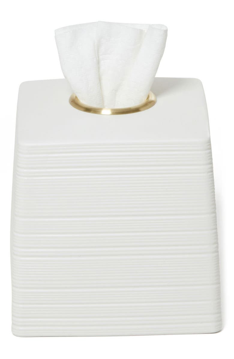 ROSELLI TRADING COMPANY Dubai Tissue Cover, Alternate, color, White