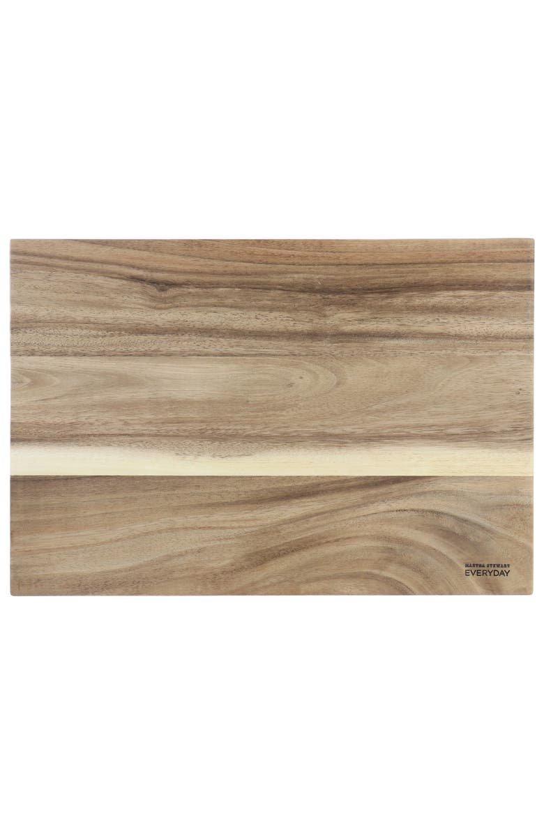 Martha Stewart Everyday Westhaven 18.9 x 12.8 Inch Rectangle Acacia Wood Cutting Board, Main, color, Brown
