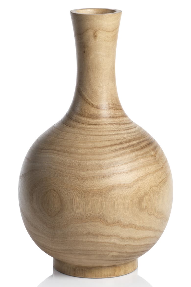 Alicante Paulownia Wood Vase, Main, color, NATURAL