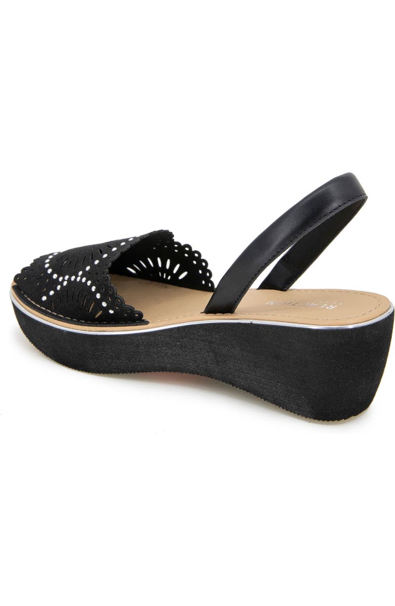 Kenneth Cole Reaction Fine Glass Foil Laser Wedge Sandal, Alternate, color,