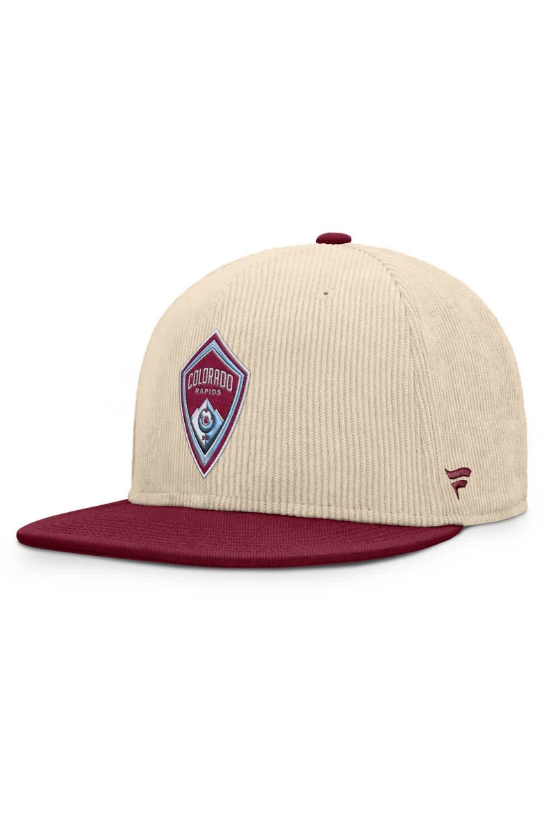 FANATICS Men's Fanatics Cream Colorado Rapids Tempo Corduroy Snapback Hat, Main, color, Cream