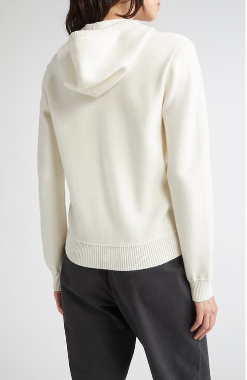 Eleventy Cashmere Blend Zip Hoodie In White