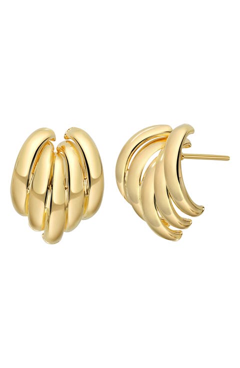 14K Half Hoop Earrings
