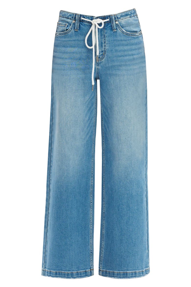 Zephyrine Drawstring Wide Leg Jeans, Alternate, color, LIGHT BLUE