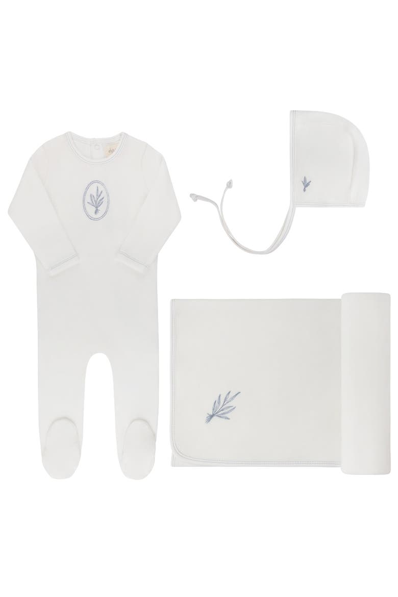 Velour Center Floral Collection - Take Me Home Set, Main, color, Ivory/Blue