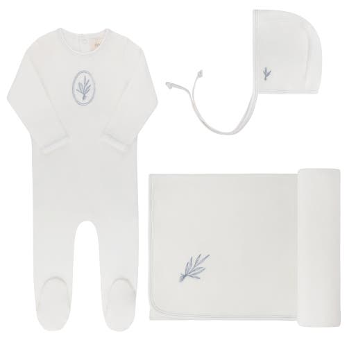 Ely's & Co. Velour Center Floral Collection In White