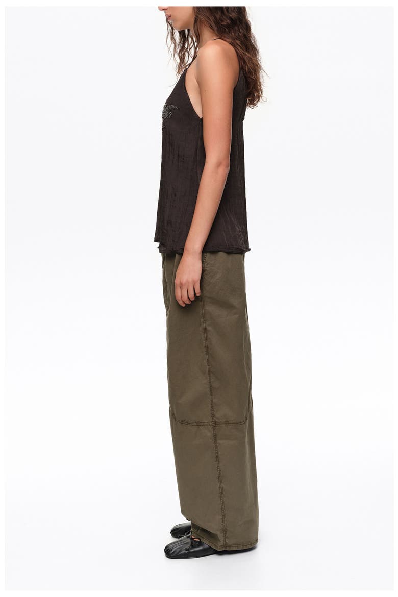 Straight Top with Stones, Alternate, color, BLACK