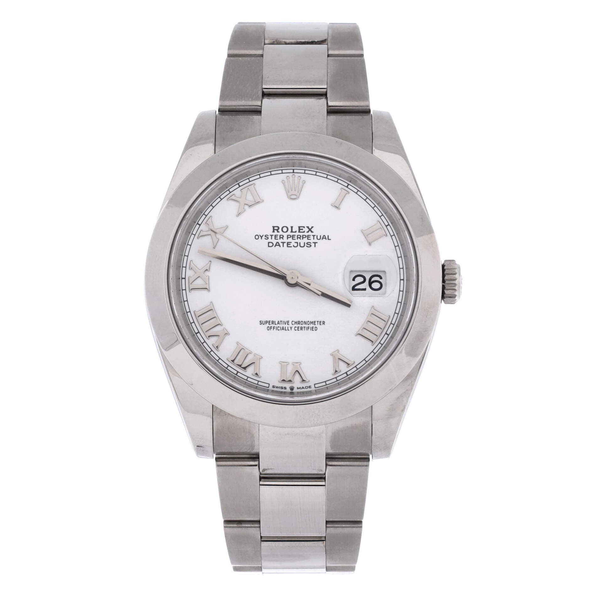 Oyster Perpetual Datejust Automatic Watch Stainless Steel 41, Main, color, Metallic Silver