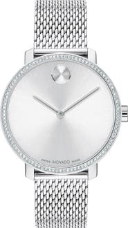 Movado Bold Museum Dot Mesh Strap Watch, 34mm