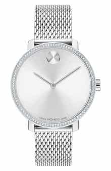 Movado Bold Shimmer Mesh Strap Watch, 34mm