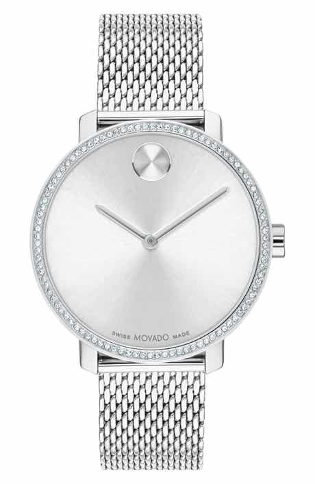 Movado Bold Shimmer Mesh Strap Watch, 34mm