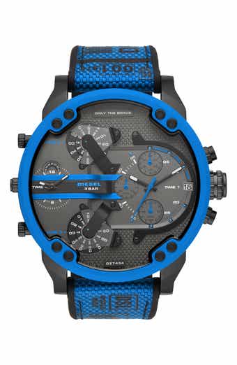 DIESEL® Mr. Daddy 2.0 Chronograph Quartz Nylon Strap Watch, 57mm