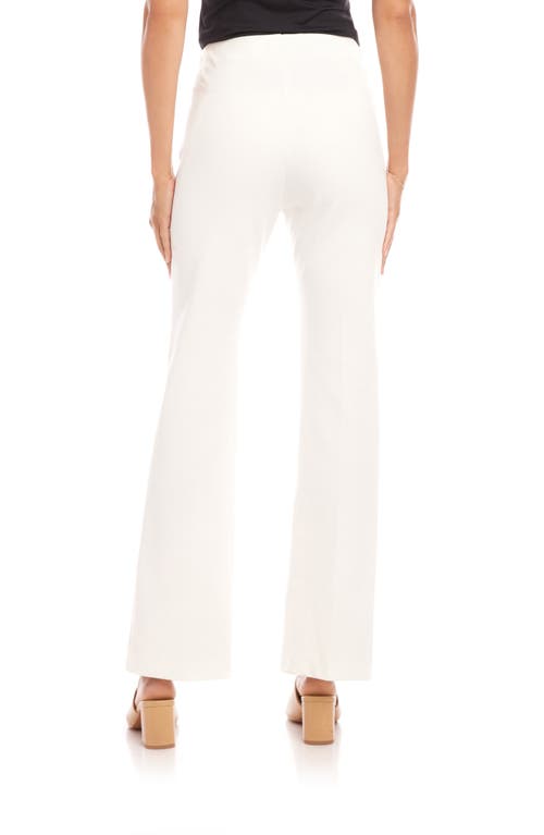 Karen Kane Stretch Twill Bootcut Pants In Off White