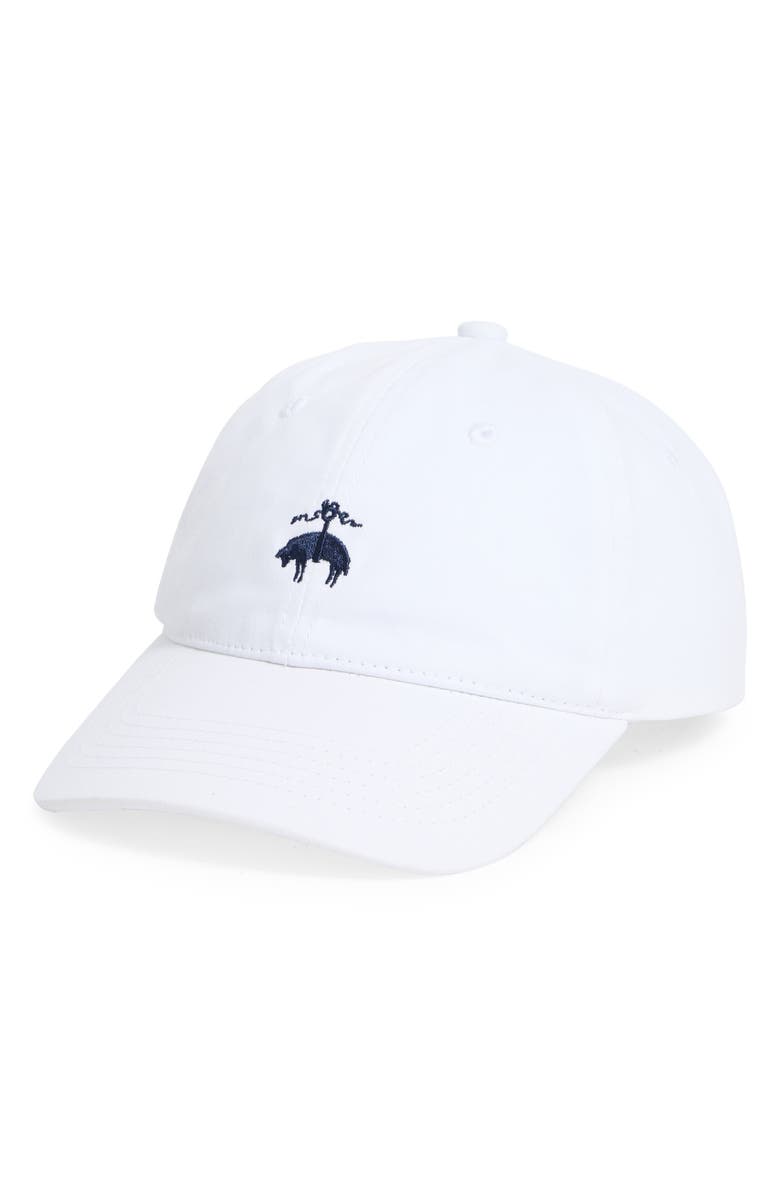 Brooks Brothers Logo Cotton Baseball Cap, Main, color, 