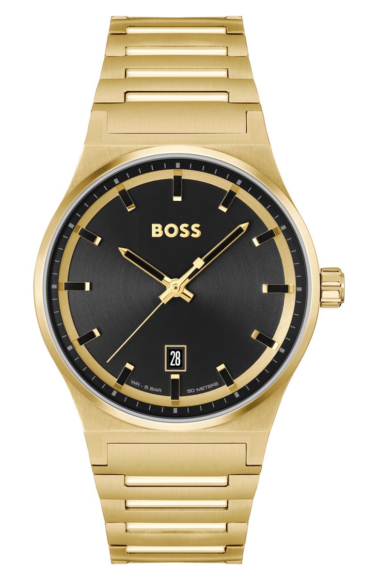 BOSS Candor Bracelet Watch, 41mm, Main, color, Black
