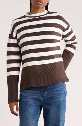 Vigoss Stripe Side Slit Sweater