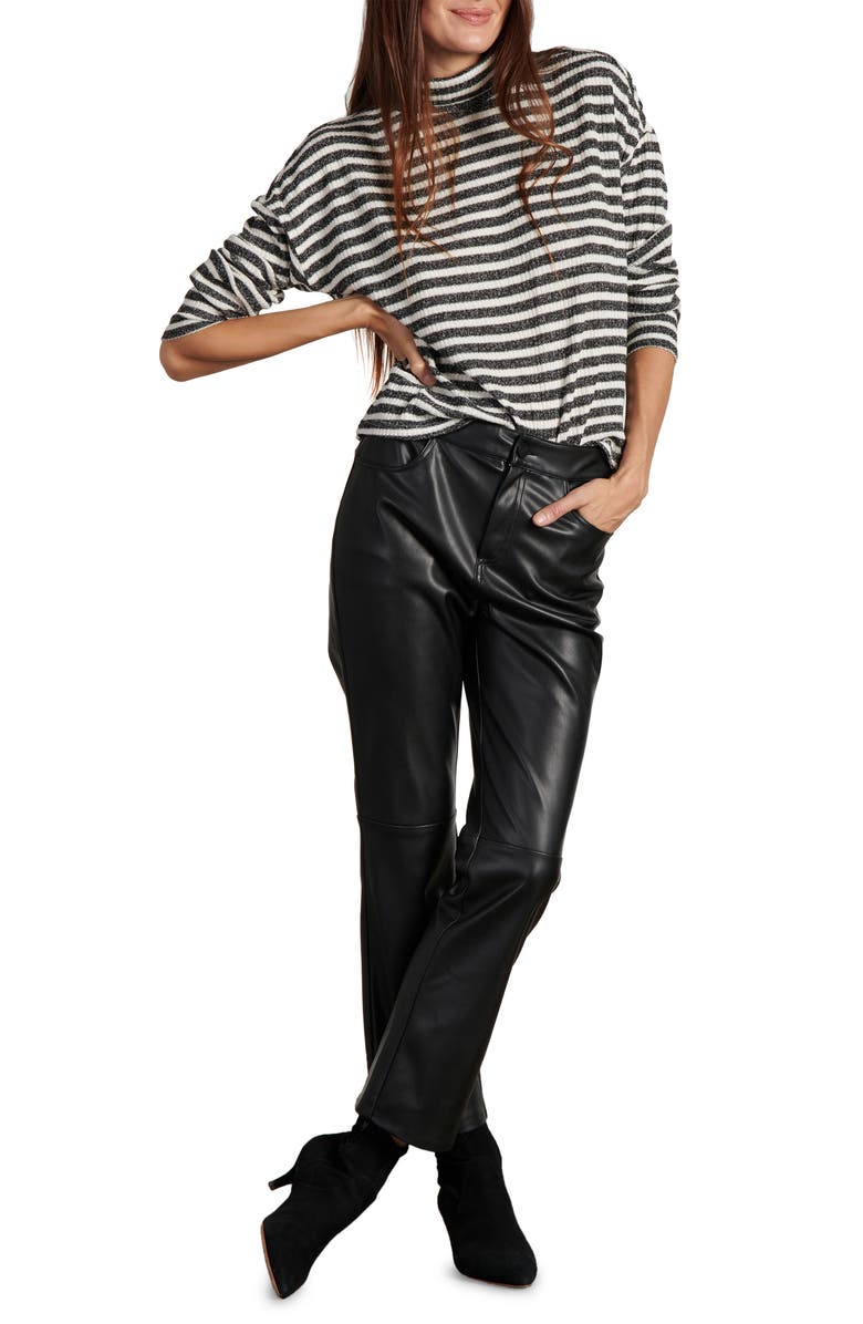 Sanctuary Nikolai Metallic Stripe Cowl Neck Top, Alternate, color,