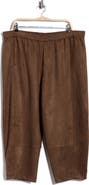 MAX STUDIO Faux Suede Barrel Pants