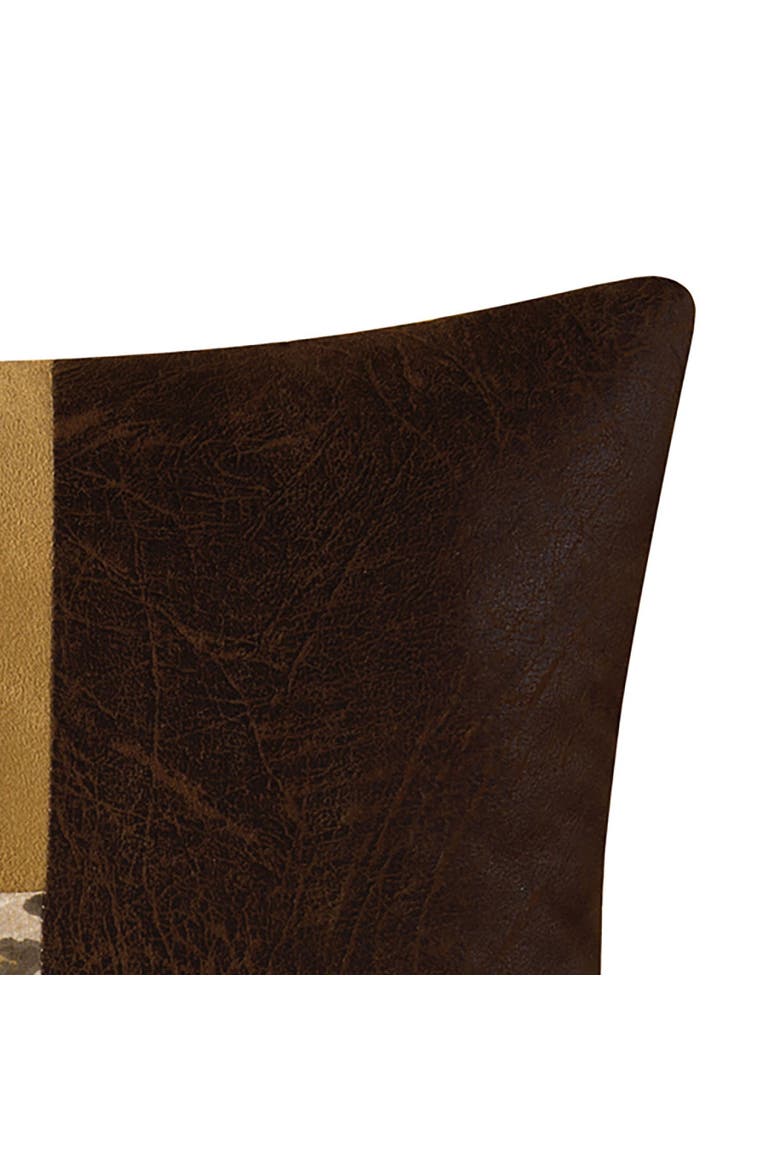 Sabi Sands Pieced Throw Pillow, 16" x 16", Alternate, color, Brown