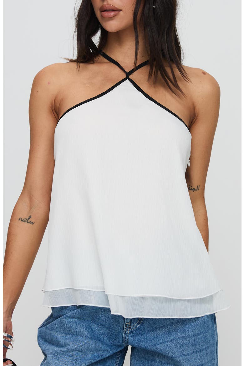 Rafaella Halter Top, Main, color, CREAM
