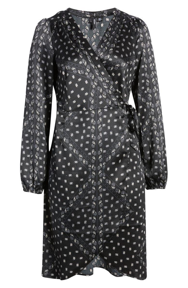 VERO MODA Gamma Long Sleeve Wrap Dress, Alternate, color, 