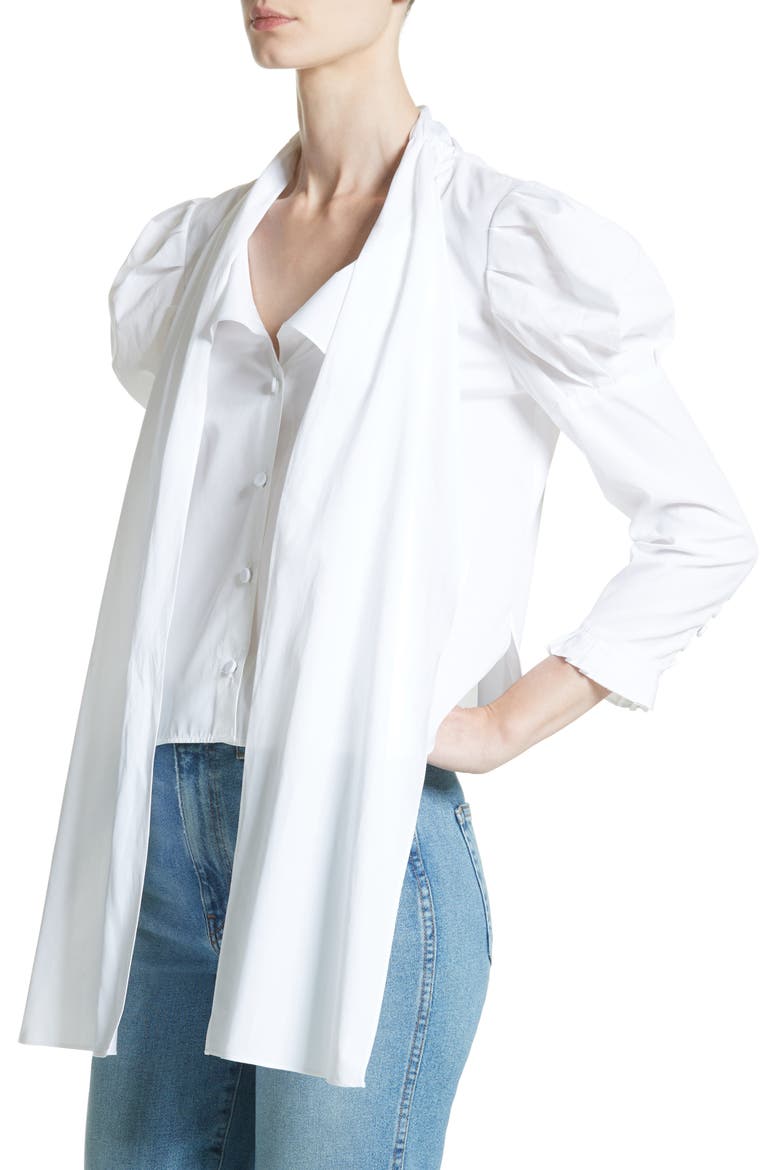 Sophie Tie Neck Blouse, Alternate, color, WHITE